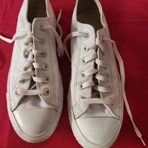 Converse Women's White Leather Sneakers Size Woman 10